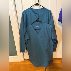 Mandala Scrubs Harbor Blue Scrub Set